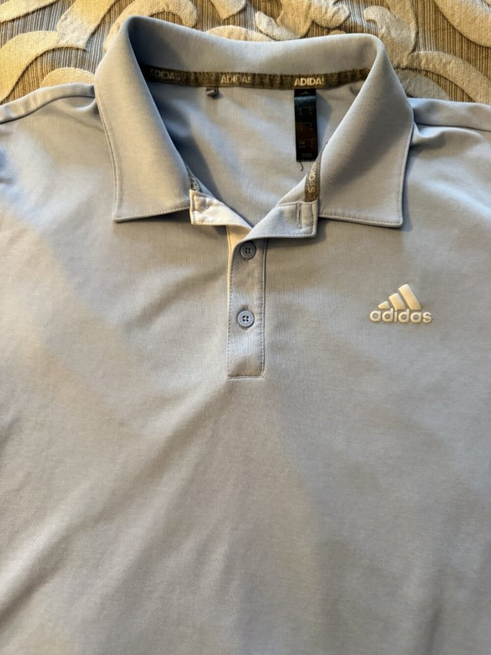 Adidas Climacool Men's Medium Light Blue Polo Shirt Golf Sportwear Outdoor